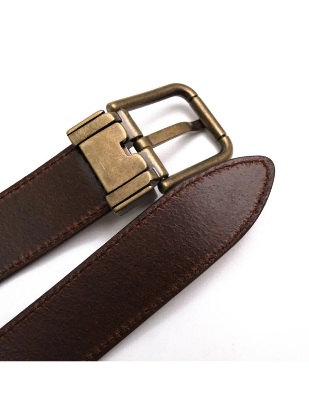 Dolce & Gabbana Belt Business Leather Gray Cintura Asta Dritta Vitello